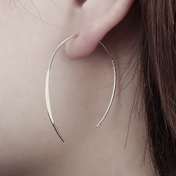 Jewelry - Silver Upside Down ‘U’ Ear Wire Earrings